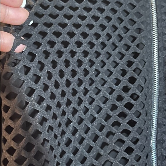 STATE Game On Black Netting Lace Bomber street goth whimsigoth Jacket Small - Picture 4 of 9